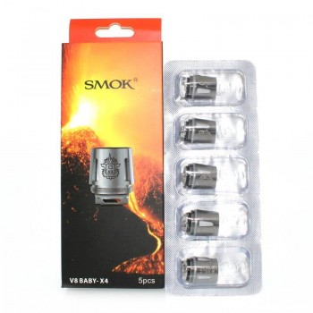 Smok TFV8 Baby Beast Replacement  X4 Coil Heads 5Pk