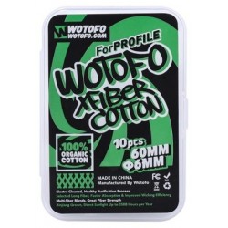 Wotofo X Fiber Cotton 6mm for Profile RDA and Profile Unity RTA 10pcs