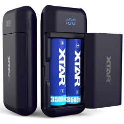 XTAR PB2 Portable 2-Slot Smart 18650 Battery Charger
