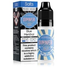 Blue Menthol 20mg Nic Salt E Liquid by Dinner Lady