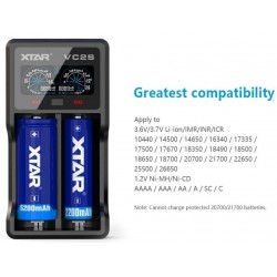 XTAR VC2S 2 Bay 2.1A Battery Charger
