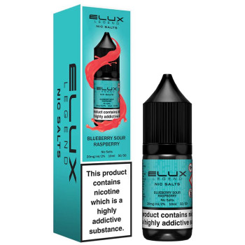 Blueberry Sour Raspberry Elux Legend Nic Salt E-Liquid – bottle with box (Ireland)