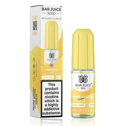 Pineapple Ice Nic Salt E-Liquid by Bar Juice 5000 available in 20mg of nicotine in Ireland