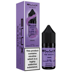 Elux Legend Grape Nic Salt 10ml bottle and packaging