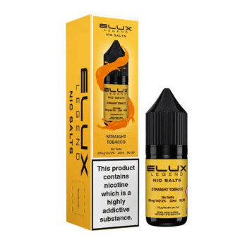 Elux Legend Straight Tobacco Nic Salt 10ml bottle with box
