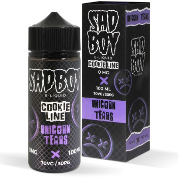 Sadboy Unicorn Tears 100ml Shortfill E-Liquid bottle with box – mystery fruit and dessert flavour