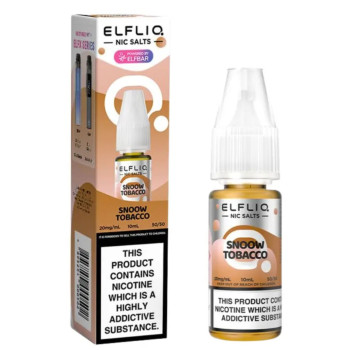 Snow Tobacco Elfliq Nic Salt E-Liquid by ELF BAR – bottle with box (Ireland)